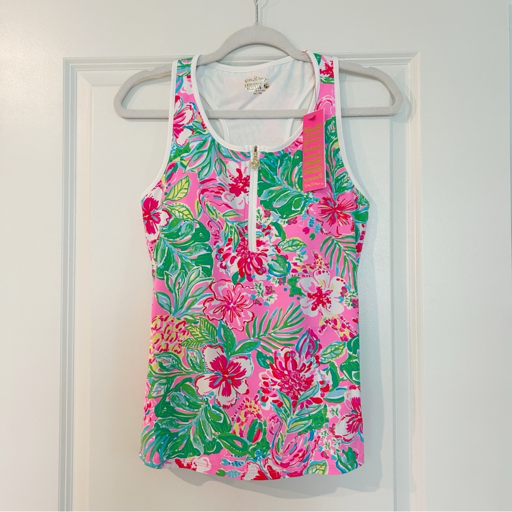 NWT Lilly Pulitzer UPF 50+ Canna Bra Tank Size Medium Journey to the Jungle